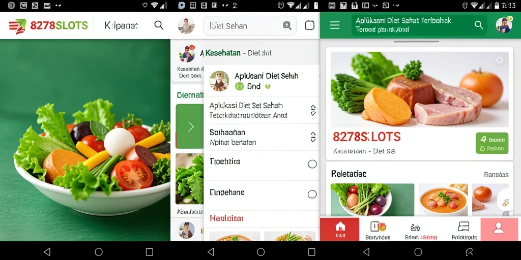 Antarmuka aplikasi Diet Sehat yang intuitif dan menarik.