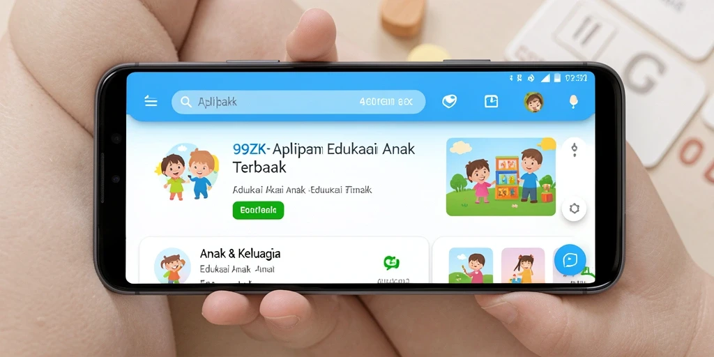 Tampilan antarmuka aplikasi 99ZK yang interaktif dan menarik untuk anak-anak.
