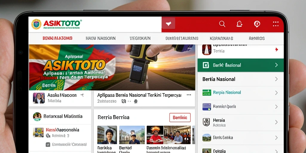 Antarmuka intuitif ASIKTOTO dengan berita nasional terkini.