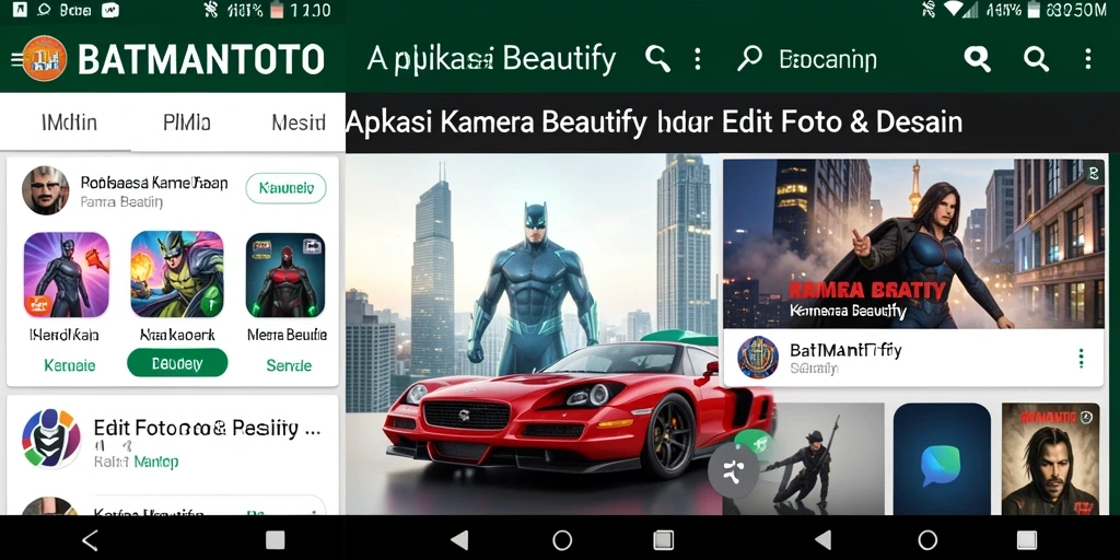 Antarmuka BATMANTOTO yang user-friendly untuk Kamera Beautify.