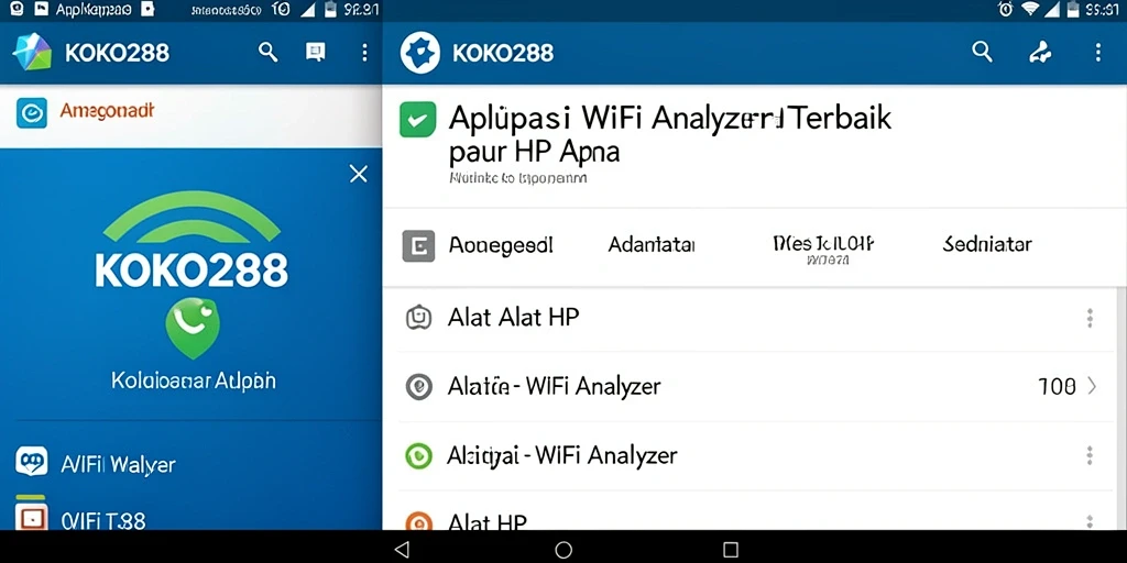Tampilan antarmuka KOKO288 yang informatif untuk analisis WiFi.