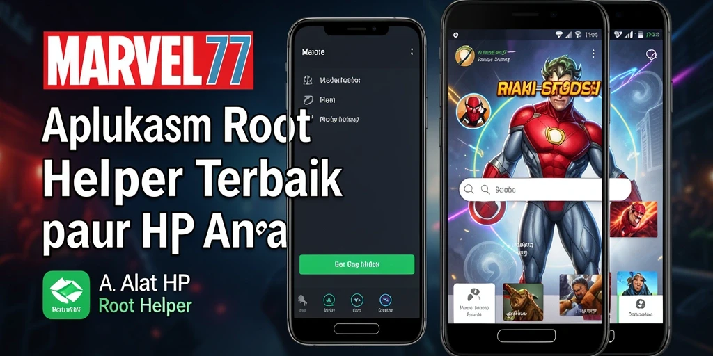 Antarmuka intuitif aplikasi Root Helper MARVEL77.