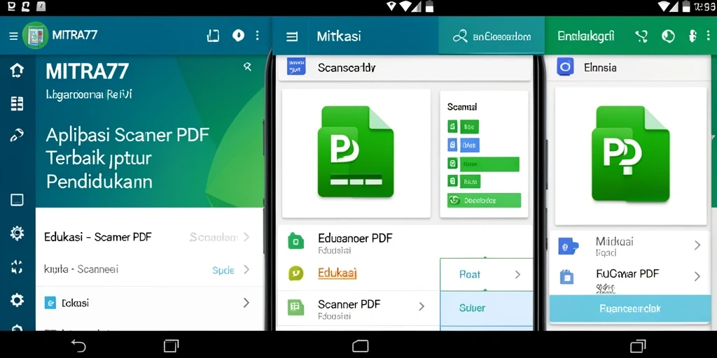 Antarmuka MITRA77 yang intuitif dengan fitur pemindaian PDF.