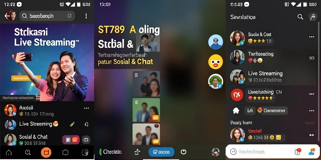 Screenshot antarmuka ST789 menampilkan fungsi Live Streaming yang menarik.