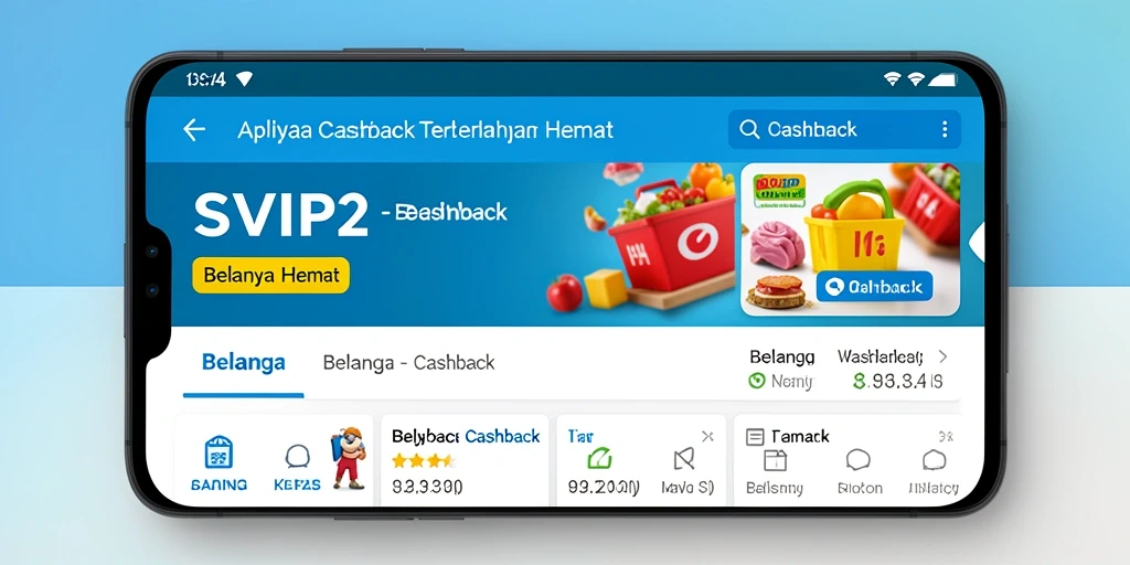 Tampilan antarmuka SVIP2 yang sederhana dan menarik untuk Cashback.